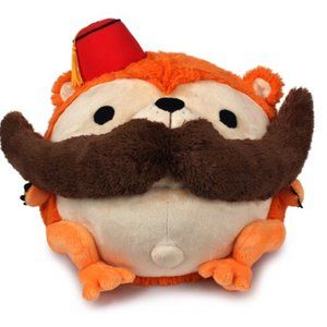 Squishable FEZZY Retired 15" RARE Andrew Bell Huge Massive Mustache Plush
